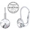 Silvego SILVEGO strieborné náušnice so Swarovski ® Crystals 8 mm rivoli číre - VSW041E-clear