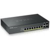 Zyxel GS2220-10HP,EU region,8-port GbE L2 PoE Switch with GbE Uplink (1 year NCC Pro pack license bundled)