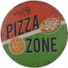 Ceduľa Pizza Zone 30x30 cm Plechová tabuľa