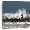 Sablio Obraz Maják vo vlnách - 50x50 cm