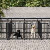 vidaXL Vonkajšia voliéra pre psy so strechou oceľová 13,14 m² 3124594