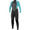 Neoprén O'Neill Wms Reactor II Back Zip 3/2 Full black/light aqua 10 24/25 - Odosielame do 24 hodín