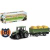 JOKO RC Traktor s vlečkou na diaľkové ovládanie + seno, zelený