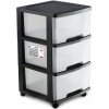 Curver Regál s 3 zásuvkami čierny 3x20l 06772-146
