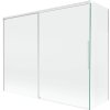 Mexen Rox sprchový paraván 2-krídlový zasúvací 190 + 90 x 150 cm, transparentný, biely - 8C9-190-090-20-00