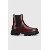 Kožené topánky chelsea Tommy Hilfiger Preppy Outdoor Low Boot dámske, bordová farba, na platforme, FW0FW06649.VLP EUR 39