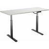 AlzaErgo Table ET2 čierny + doska TTE-03 160 × 80 cm biely dub
