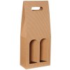 Darčeková krabica, nosič natur s okienkom na 2 fľaše, 183x90x445mm