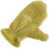 Splus Kožušinová masážne rukavice z králičej kožušiny MAR37 hnedá zelená