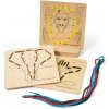 Bigjigs Toys Provlékání podle čísel Divoká zvířata