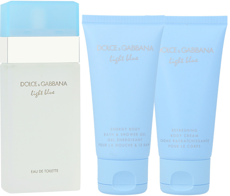 Dolce & Gabbana Light Blue Woman EDT 50 ml + telový krém 50 ml + sprchový gél 50 ml darčeková sada