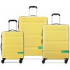 United Colors of Benetton Cestovné kufre set 3ks Benetton NOW by Delsey S, M, L 192 L žltá