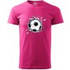 Futbalová lopta v triku - Klasické pánske tričko vyššej gramáže - 2XL ( Purpurová )