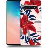 Picasee silikónový prehľadný obal pre Samsung Galaxy S10 Plus G975 - Red Lily