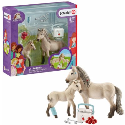 Schleich 42430 Set žriebä a islandská kobyla s lekárničkou