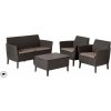 ALLIBERT SALEMO SET hnedá/hnedošedá (236844) - set záhradného nábytku