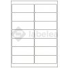 Labelea Samolepiace etikety 99,1x38,1 mm biele papierové, na hárku A4, pre laserovú a atramentovú tlač, Farba etikiet Biela, Počet hárkov v balení 100 EPY099038W014S