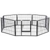 Ohrádka pre psa VidaXL 170572 240x80x60 cm, práškovaná oceľ, čierna