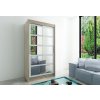 Supermobel Posuvná skriňa ROMA 2 120, 120x200x62, sonoma/biela