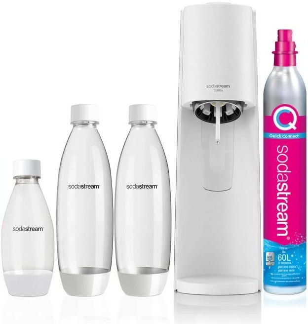 SodaStream Terra White 3x láhev Fuse, bombička s CO2