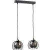 Keter Lighting | Luster na lanku SOLO BLACK 2xE27/60W/230V čierna/zlatá | KE0096