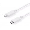 C-TECH CB-USB32-10W USB 3.2, Type-C (CM/CM), PD 100W, 20Gbps, 1m, bílý