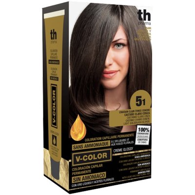 TH Pharma Farba na vlasy V-color svetlo hnedá popolavá 5.1
