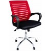 INLEA Kancelárske kreslo Valcor - čierno červené