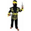 Rappa Dětský kostým NINJA žlutý vel. M 8590687801158