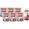 Rinti Kennerfleisch Geflugelherzen vlhké krmivo pre psov - hydinové srdcia 6x800g + LAB V Lososový olej pre psov a mačky 1000ml