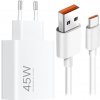 Xiaomi 45W USB-A nabíječka, adaptér s USB-C 3A kabelem - bílá, MDY-17-EF