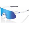 Okuliare 10O% S3 Matte White HiPER Blue Multilayer / Mirror Lens - biele