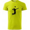 Volejbal náprah muž - Klasické pánske tričko vyššej gramáže - 4XL ( Limetková )