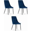 Stolička IMOLA - tmavomodrý zamat x 3 9401 71 00 00