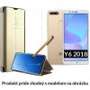 Otváracie Púzdro Luxria Clear View pre Huawei - Zlaté pre Huawei: Y6 (2018)