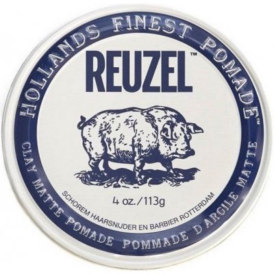 REUZEL ​Clay Matte Pomade - pomáda na báze vody pre silné flexibilné spevnenie a matný vzhľad 113 g