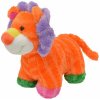 Plyšová postavička veselých barev Lev z kolekce Colori Zoo od firmy MÚ Brno (26 cm)