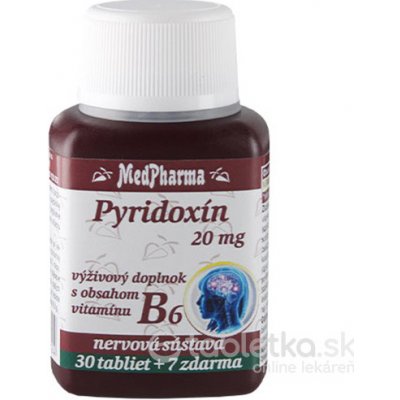 1/5 MedPharma Pyridoxin vitamin B6 20 mg 37 tabliet