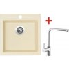 Granitový drez s batériou VIVA 455 460 x 455 mm sahara G650 + drezová batéria Elka