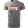 Rakúske hory - Klasické pánske tričko vyššej gramáže - 4XL ( Tmavosivý melír )