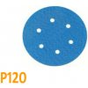 Brúsny papier pre excentrickú brúsku, P120, Priemer: 125mm, 6 dier, 100 kusov