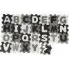 Bieco - Penová hracia podložka s abecedou - puzzle black & white - 26 ks