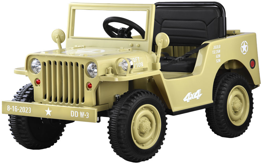 Mamido elektrický jeep Willys Star 4x4 béžová