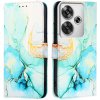 PROTEMIO 79082 ART MARBLE Peňaženkový kryt pre Xiaomi Poco F6 GREEN