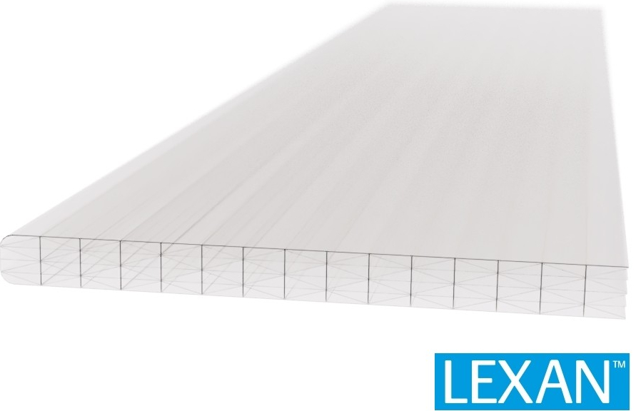 Lexan Polykarbonát komorová 25 mm 9X 2UV 3500 x 1045 mm číra 1 ks