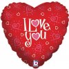 Qualatex Srdce - Ružový, nápis Love 18
