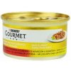 Gourmet Gold Cat dušené hovězí a kuře 85 g