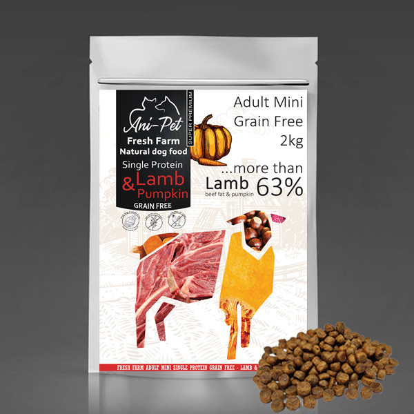 Fresh Farm GF Natural Dog Food Adult Mini Lamb & Pumpkin 2 kg