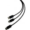 Pixminds LEXIP STEELPLAY - USB KABEL PRO OVLADAČ PLAYSTATION 5, ČERNÝ, 3M JVAPS500003