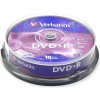 Verbatim DVD+R 16x, 4,7GB, 10 ks (Spindl) 43498